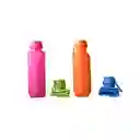 Botella De Agua Plegable 600ml Silicona Varios Colores