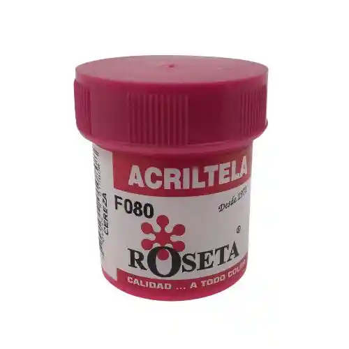 Roseta Acritela Fluorescente, Pintura Para Tela - Cereza, 30cc