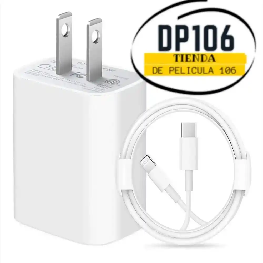 Cargador Iphone Carga Rapida 20w Usb-c A Lightning