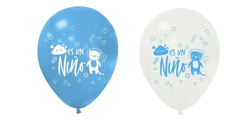 Globo Estampado "es Un Niño" Baby Shower X10