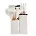 Juego De Utensilios Cocina Cuchillos De 19 Pcs Con Bloque Color Blanco