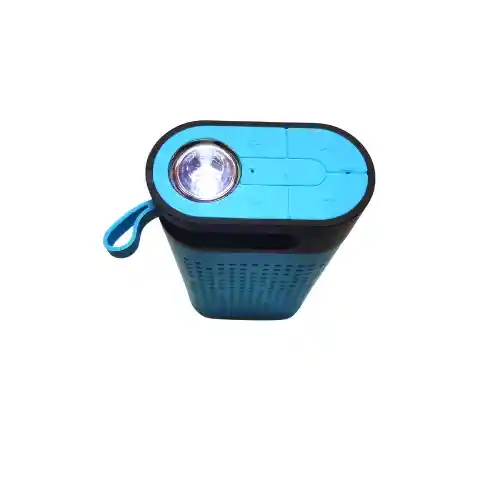 Parlante Tg06 Altavoz Linterna Bluetooth Recargable Tf Fm 5 En 1 Color Cian