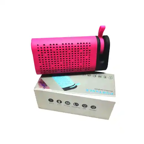 Parlante Altavoz Linterna Bluetooth Recargable Tf Fm 5 En 1 Color Rosa Tigers Tg06