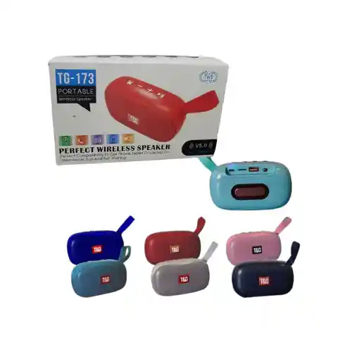 Altavoz Parlante Tyg 173 Recargable Bluetooth 5.0 Radio Fm Stereo Color Rojo