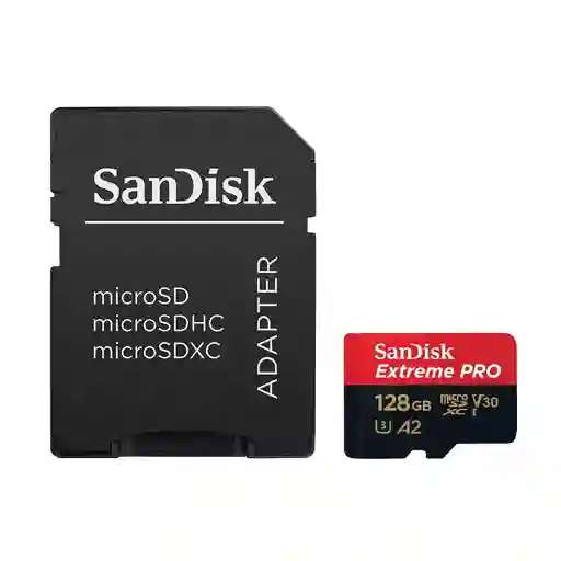 Tarjeta Micro Sdxc 128gb Sandisk Extreme Pro, U3 4k, 200mbs