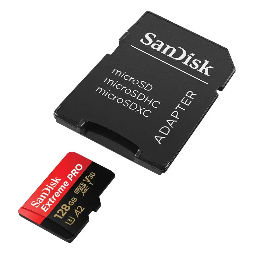 Tarjeta Micro Sdxc 128gb Sandisk Extreme Pro, U3 4k, 200mbs