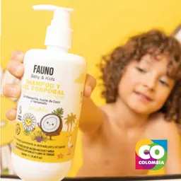 Shampoo Gel Corporal Baby Kids Marca Fauno Embalaje De 1 Unidad Por 340ml