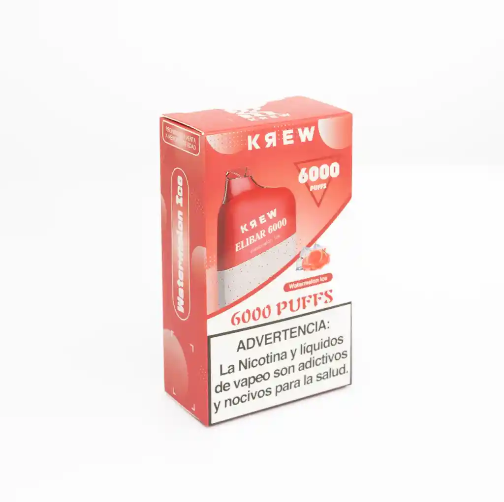 Krew Cigarrillos Electrónicos 6000 Puff Watermelon Ice