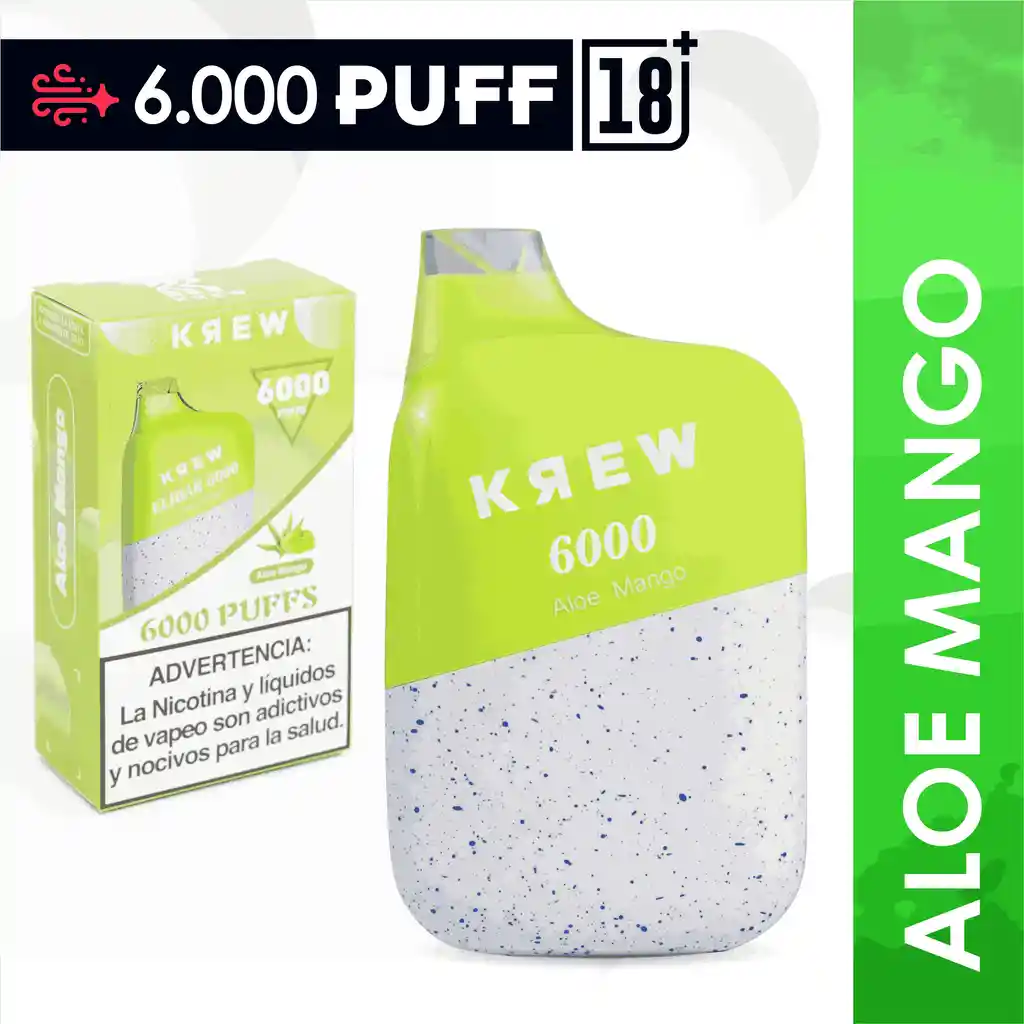 Krew Vapeadores 6000 Puff Aloe Mango