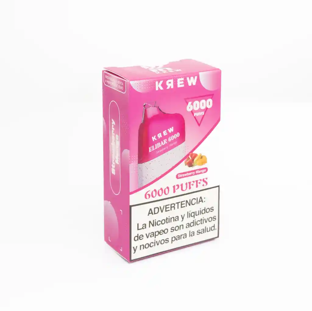 Krew Vapeador 6000 Puff Strawberry Mango