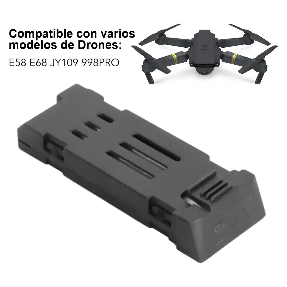 Batería Litio 600mah Para Drones E58 E68 Jy109 998pro X 3und