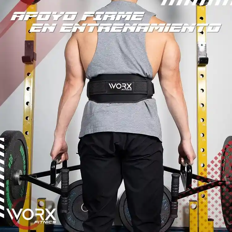 Cinturon Neopreno Worx Levantamiento Pesas Gym - M