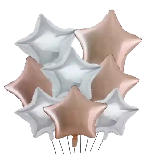 Bouquet Estrellas De Globos Metalizados X8