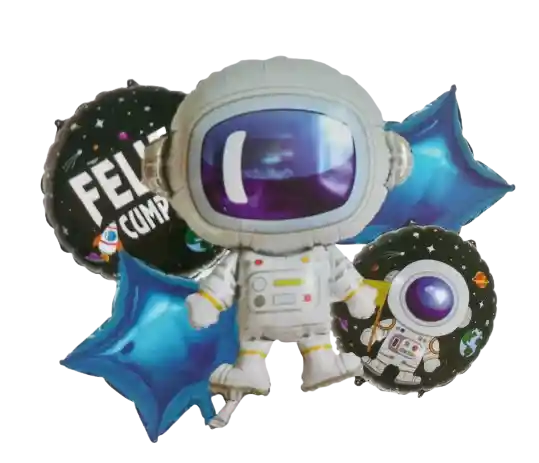 Globos Metalizados Bouquet Astronauta Espacial X5