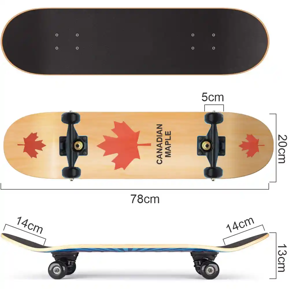 Tabla Skate Board Pino Canadiense Patineta Profesional Abec-7