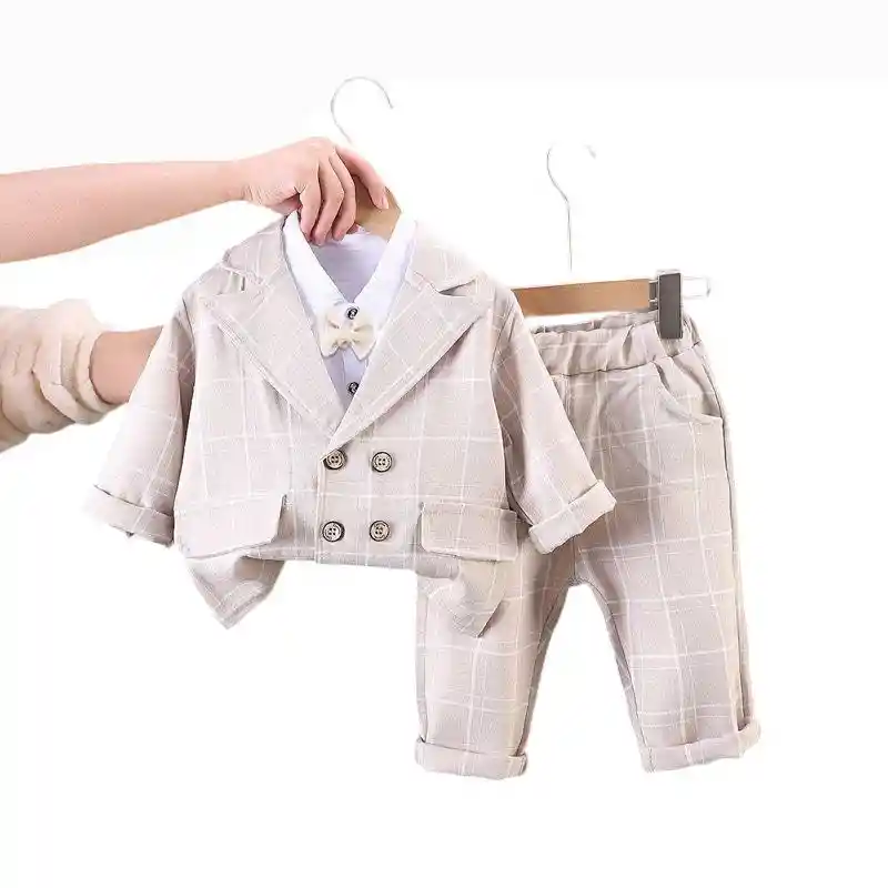 Conjunto De Pantalón Y Blazer Beige 2 Años