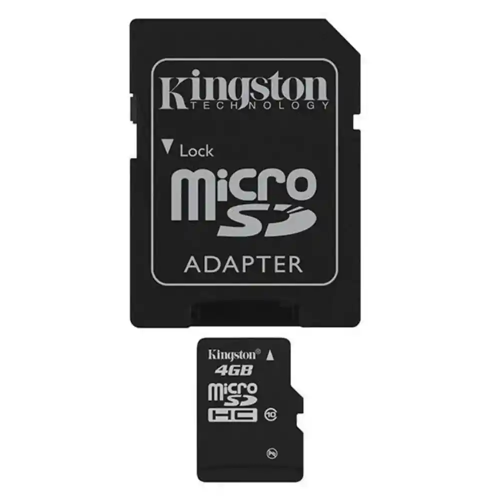 Memoria Micro Sd 4gb Clase 10 Kingston + Adaptador Sd