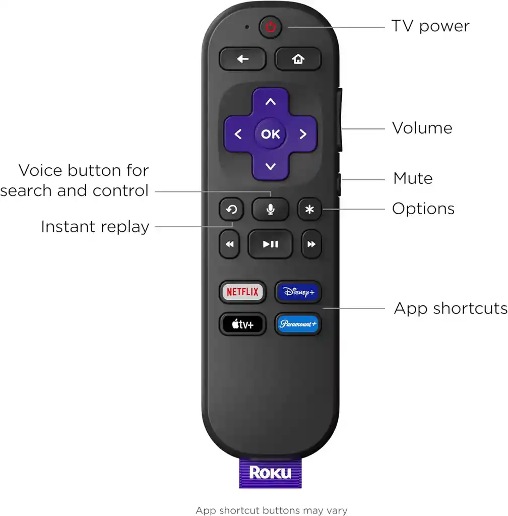 Roku Streaming Stick 4k Smart Tv Wifi Hdr Hdmi Control Remoto