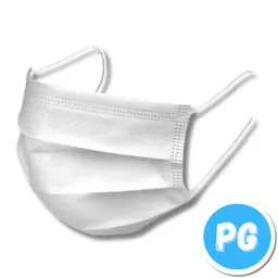 Tapabocas Desechable Blanco Adulto Unidad Con Empaque Plastico