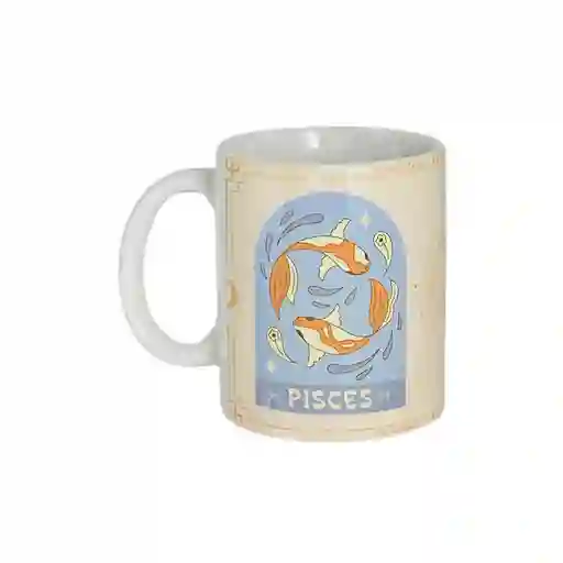 Mug Piscis- Signos Zodiacales 11 Oz. 19 De Febrero - 20 De Marzo