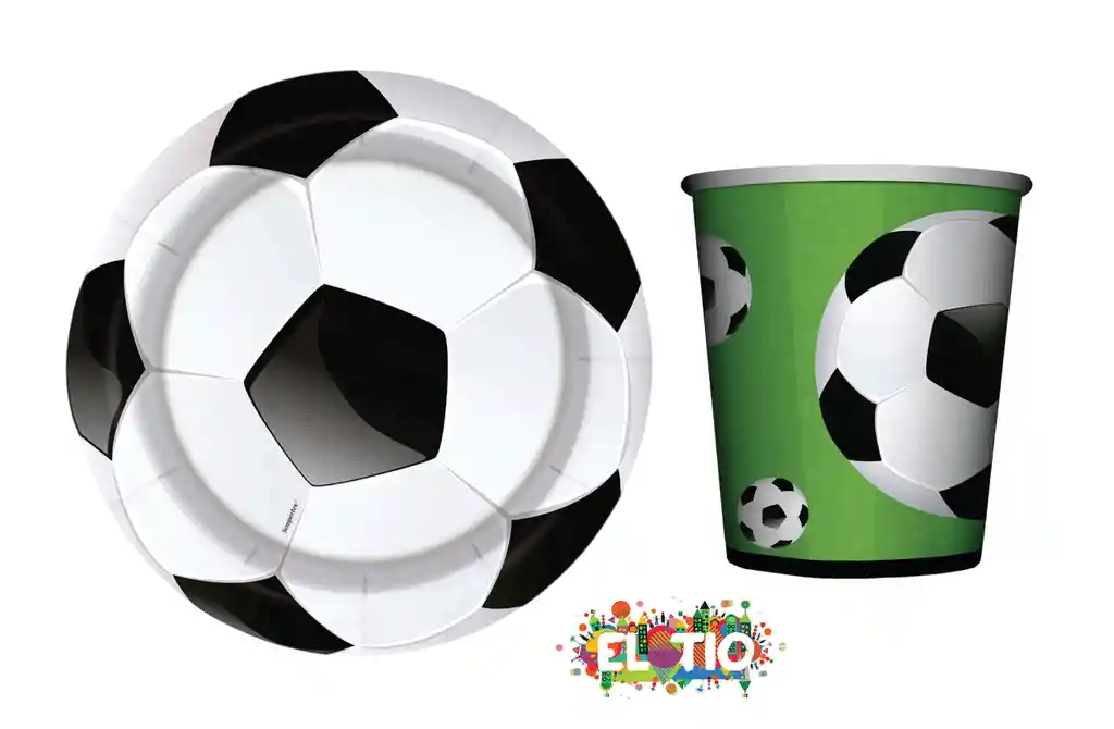 Platos Y Vasos Futbol