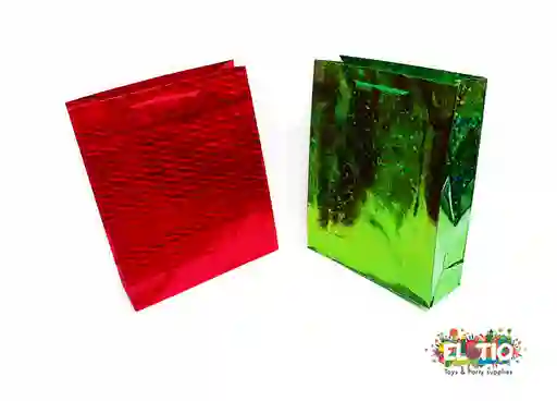Bolsa De Regalo Metalizada Unicolor Mediana 21 X 18