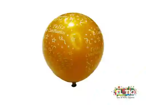 Bombas Feliz Cumpleaños Dorado R12