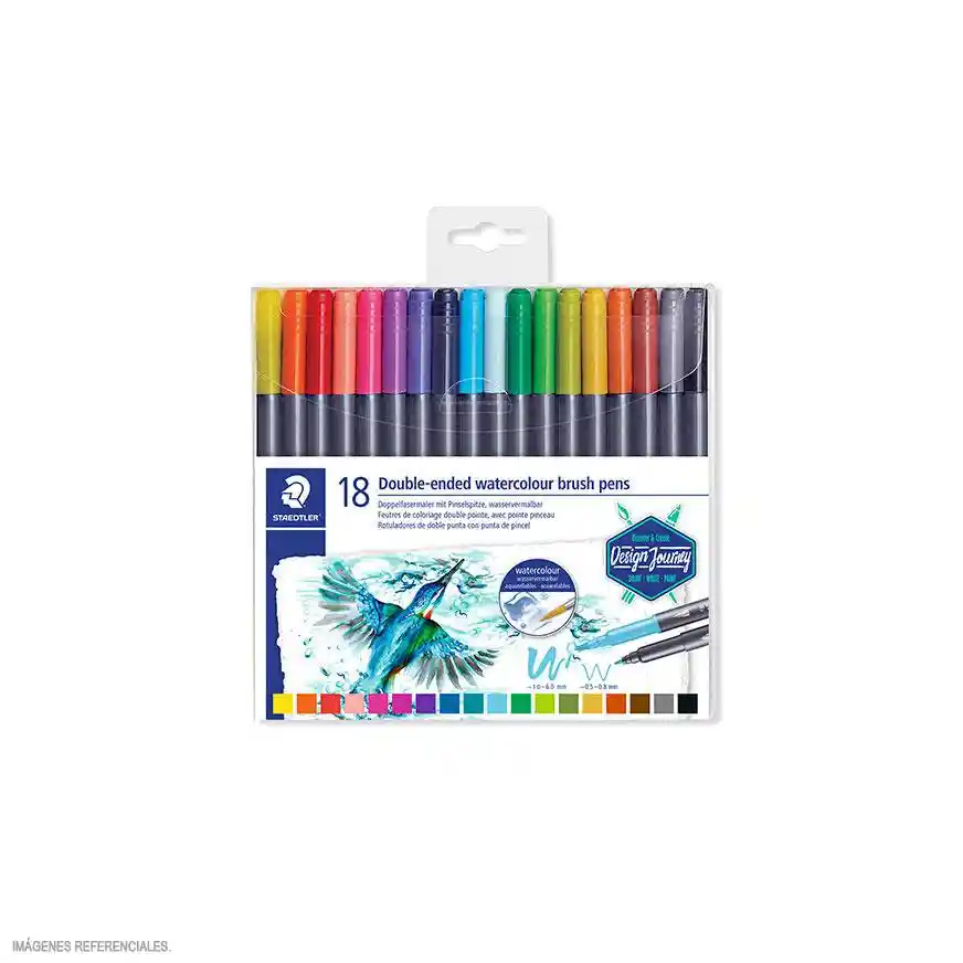 Staedtler Marcador Punta Pincel Dúo 18 Colores