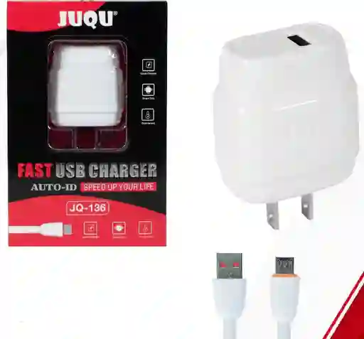 Cargador Para Celular 2 En 1 Cargador, Cable Tipo Usb Juqu Jq-136