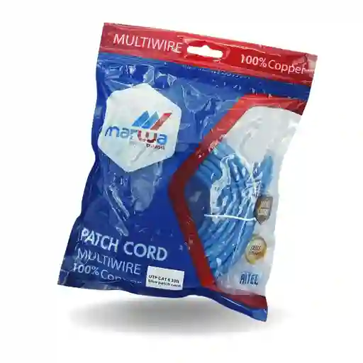 Patch Cord Utp Cat 6 / 10 Metros Azul