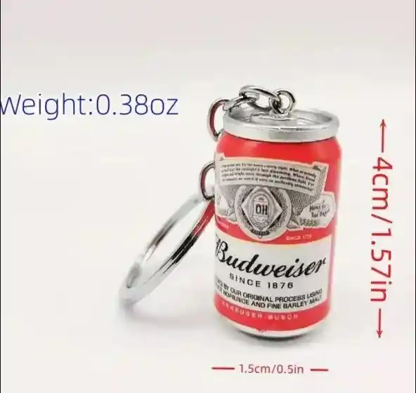 Llavero Diseño De Cerveza, Lata De Cerveza, Budweiser, Heineken Para Hombre O Mujer Para Llaves