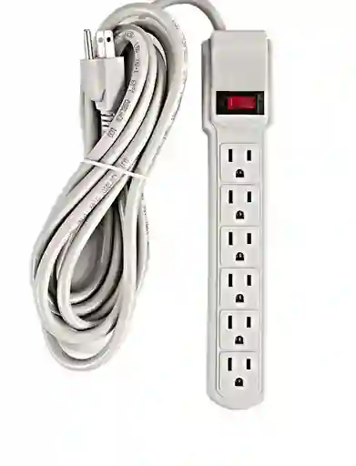 Multitoma Electrico 6 Entradas (5 Metros De Largo)