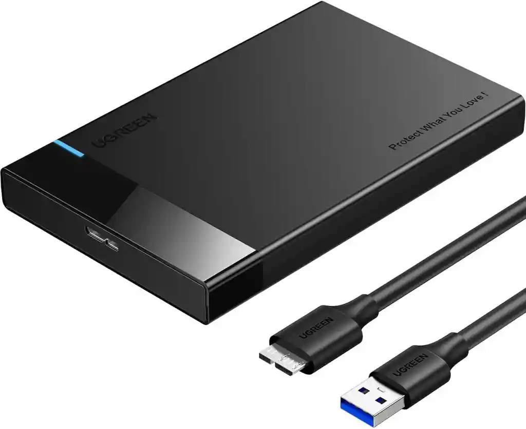 Carcasa De Disco Duro Externo 2.5 Usb-a A Micro Usb 6 Gbps