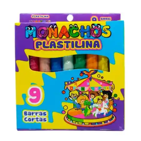 Plastilina Corta Caja De 9 Unidades