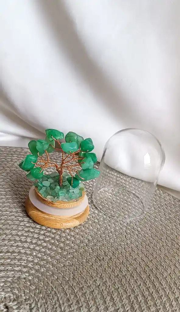 Árbol De La Vida Encapsulado Con Cuarzo Jade