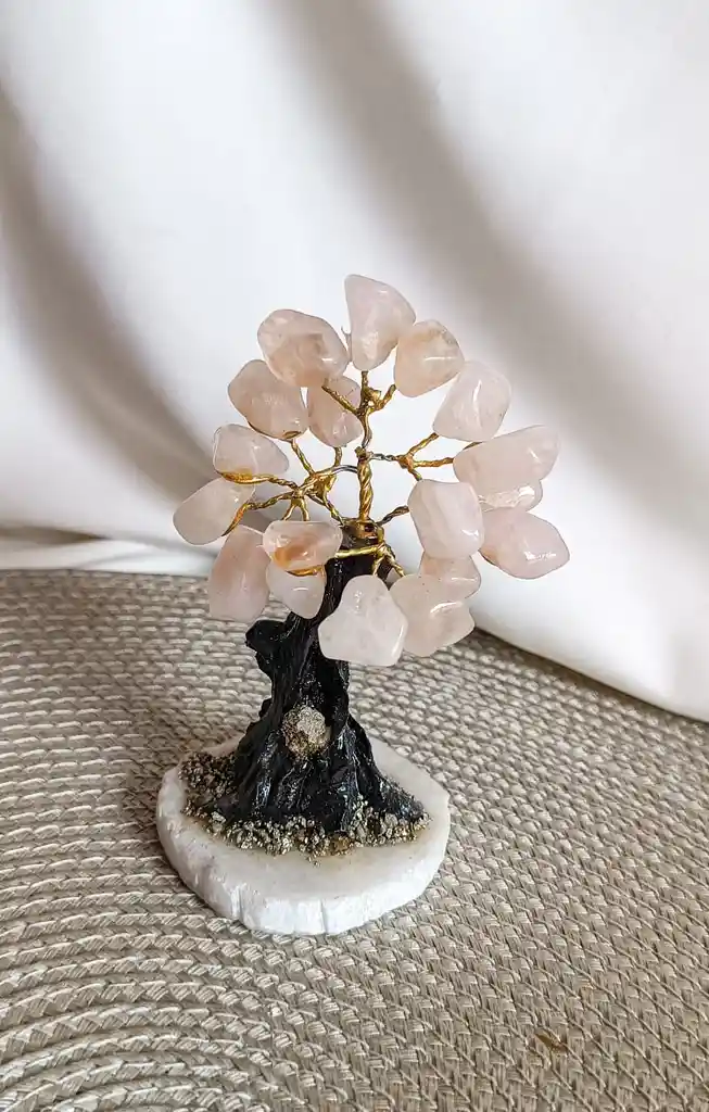 Árbol De La Vida Con Cuarzo Rosado