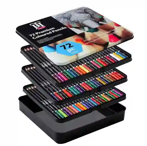 Kit De 72 Lápices Colores Premium Para Colorear Cromática