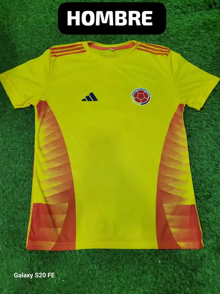 Camisetas Selección Colombia🥅🤾🏼‍♂️ Nacional / Amarilla Hombre / Talla L/ Xl