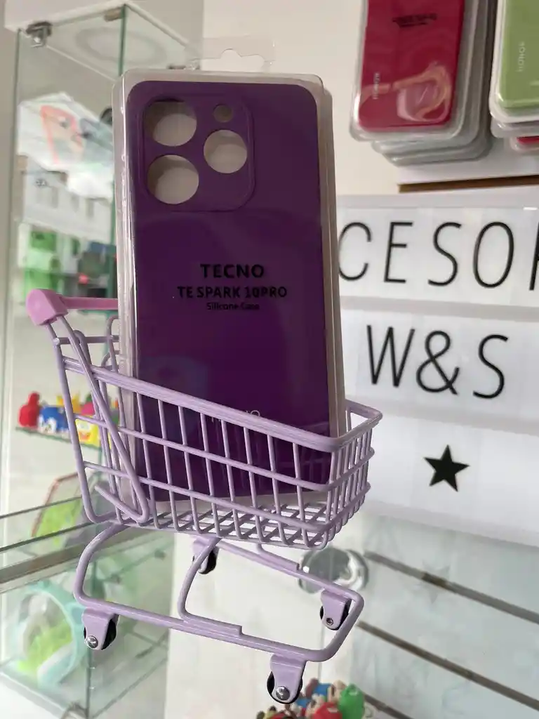 Silicon Case Tecno Spark 10pro Morado