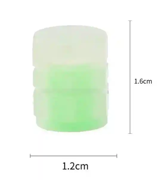 Tapa Valvula Verde Fluorescente Llantas Carro Moto Scooter X 4