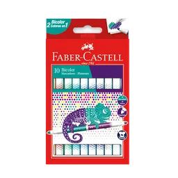 Marcadores Plumones Bicolor Faber Castell X10