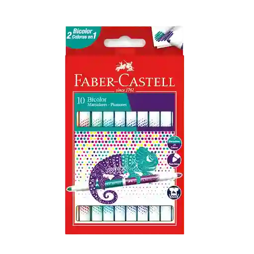 Marcadores Plumones Bicolor Faber Castell X10