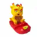 Dragon Chino Amarillo Feng Shui Sabiduria Figura Meditacion