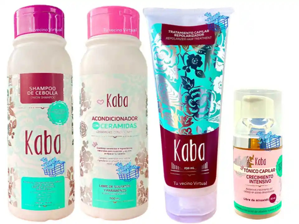 Shampoo De Cebolla, Acondicionador, Tratamiento Y Tónico Capilar Kaba