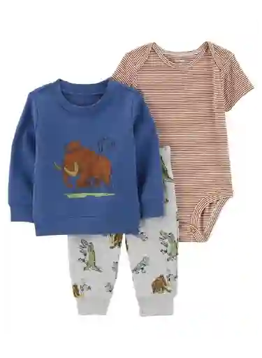 Conjunto Buzo Azul Animalitos - Multicolor / 18 Meses