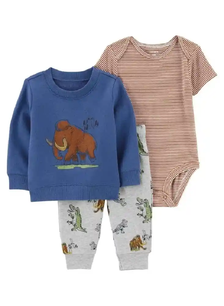 Conjunto Buzo Azul Animalitos - Multicolor / 18 Meses