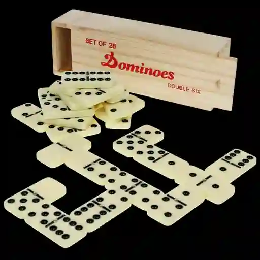 Domino En Caja De Madera