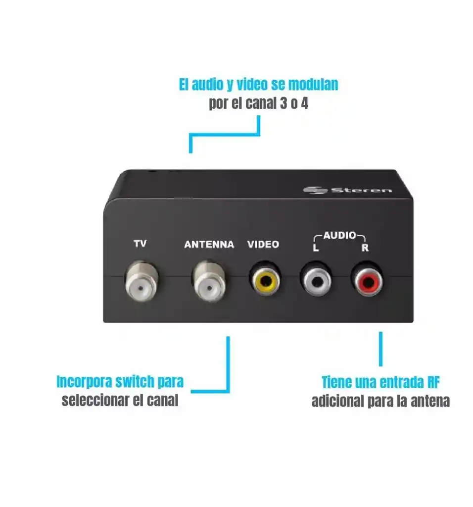Convertidor Rca A Coaxial Adaptador Televisor