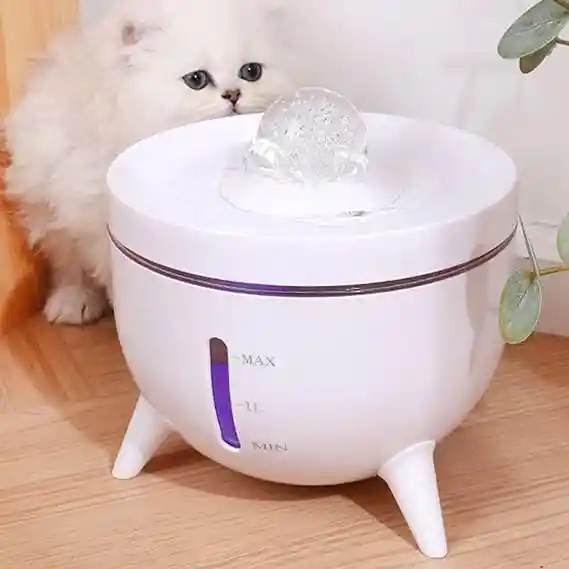 Fuente De Agua Para Gato Blanca 2lt