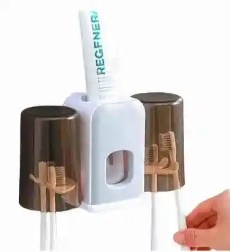 Dispensador De Crema Dental Con Soporte De Cepillos Con Vasos